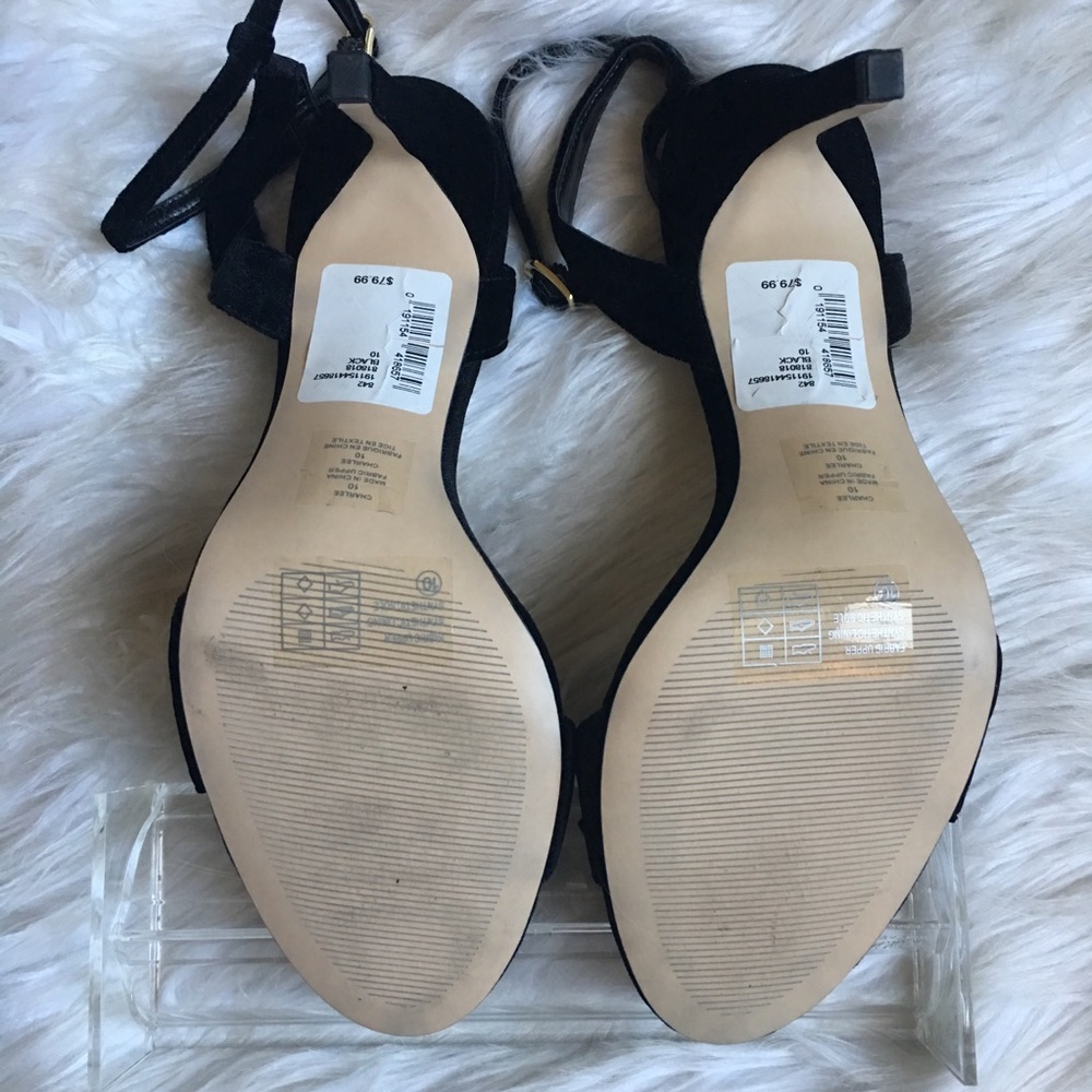 Ava & Aiden Charlee Velvet Bow Slingback Heels - Picture 4 of 7